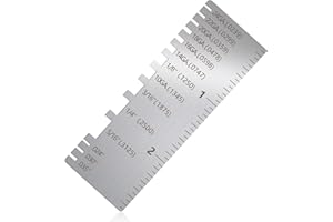 Feehope Metal Thickness Gauge, Stainless Steel Metal Thickness Gauge Tool with Wire Size Chart AWG, Multi-Function Sheet Metal Gauge for Wire – High Precision Measurement.