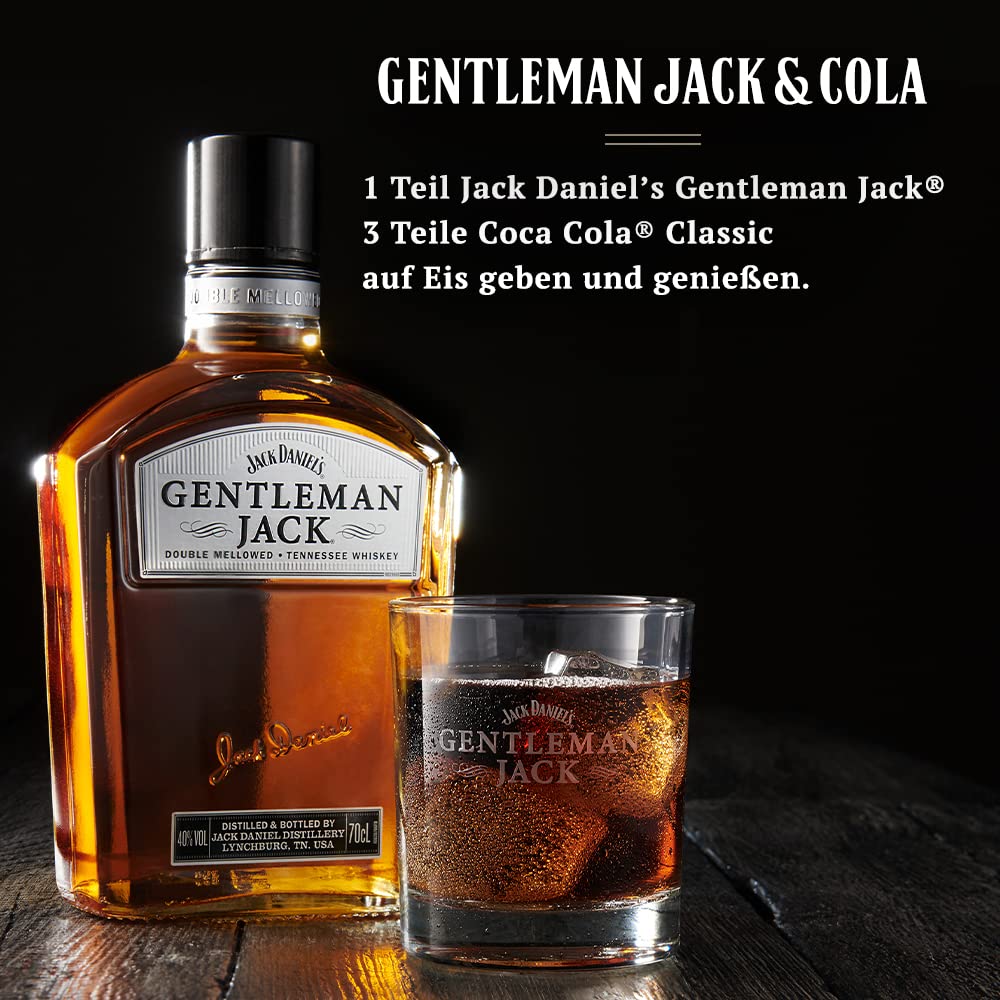 Jack Daniel's Gentleman Jack Tennessee Whiskey -‎ Ein Mix aus Karamell, Minze und dunklen, reifen Äpfeln - limitiertes Geschenkset mit Whiskey Tumbler - 0.7L 40 Prozent 6