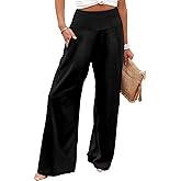 JZC Women's Palazzo Lounge Pants Casual Wide Leg Pants High Waist Flowy Toursers with Pockets