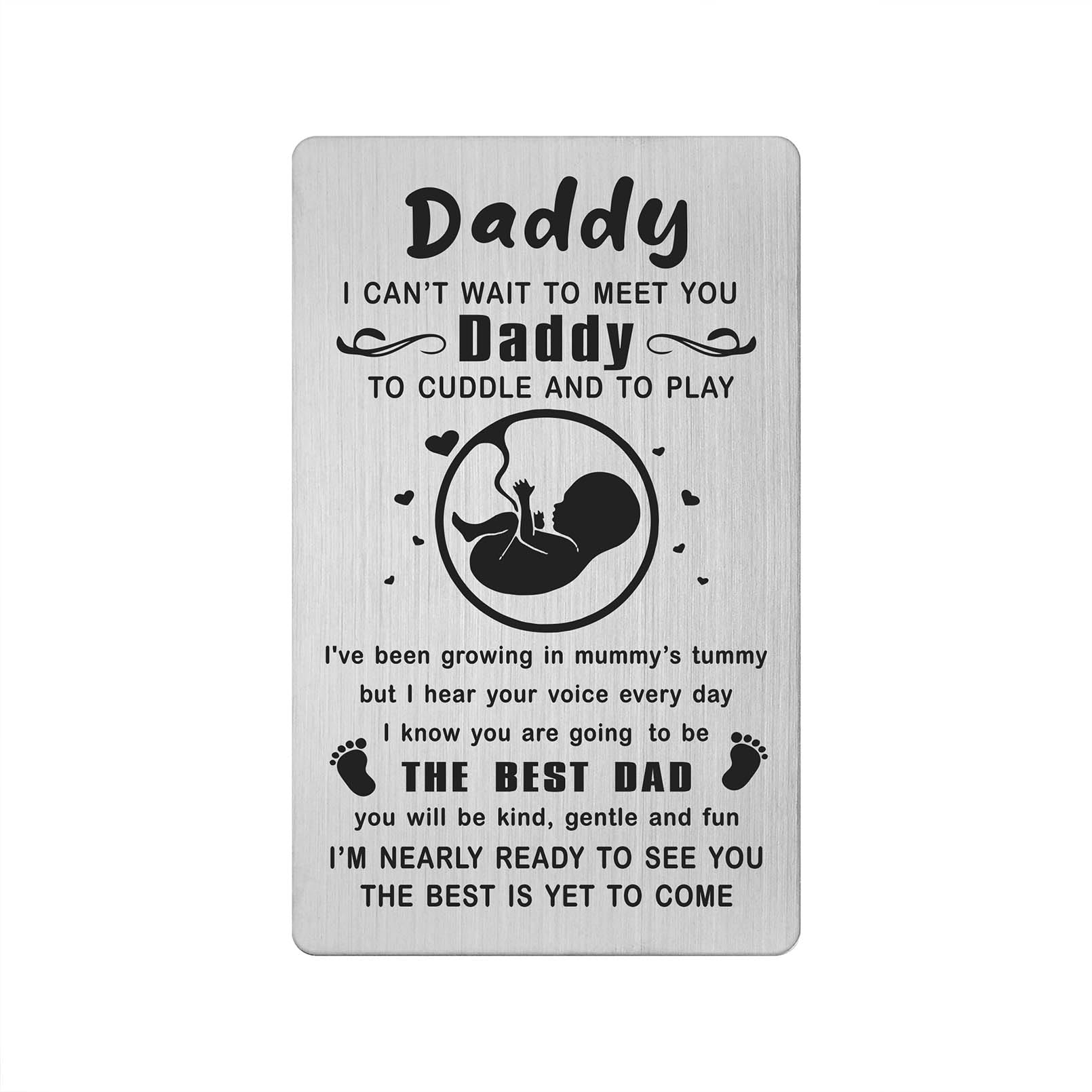 Yobent New Dad Card Gifts, Dad to Be Expectant Card, First Time Daddy Card for Men, Future Father Present, Newly Pregnant Gifts for Men