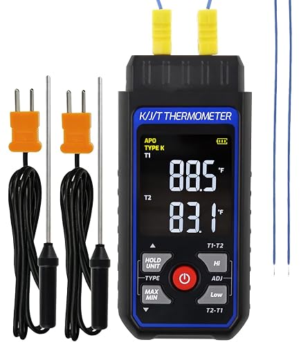 UNI-T UT320D Digital Thermometer Mini Dual Thermocouple Type K J