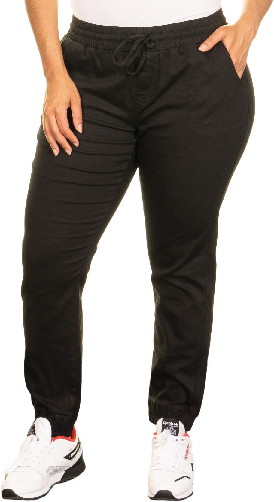 LOVEBIRD Twill Joggers Pants for Women, Comfy Relax fit Fashionable Drawstring Jogger