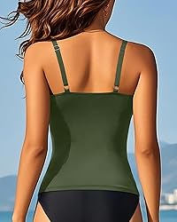 Aqua Eve Tankini Tops for Women Swimwear Top Only