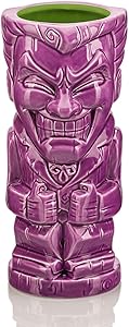 Geeki Tikis DC Comics Joker Mug | Official DC Comics Collectible Tiki Style Ceramic Cup | Holds 16 Ounces
