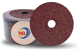 WA GRINDER 25PACK - 4 1/2" X 7/8" inch 80 Grit Aluminum Oxide Resin Fiber Sanding and Grinding Discs, Fiber Sanding Discs Cen