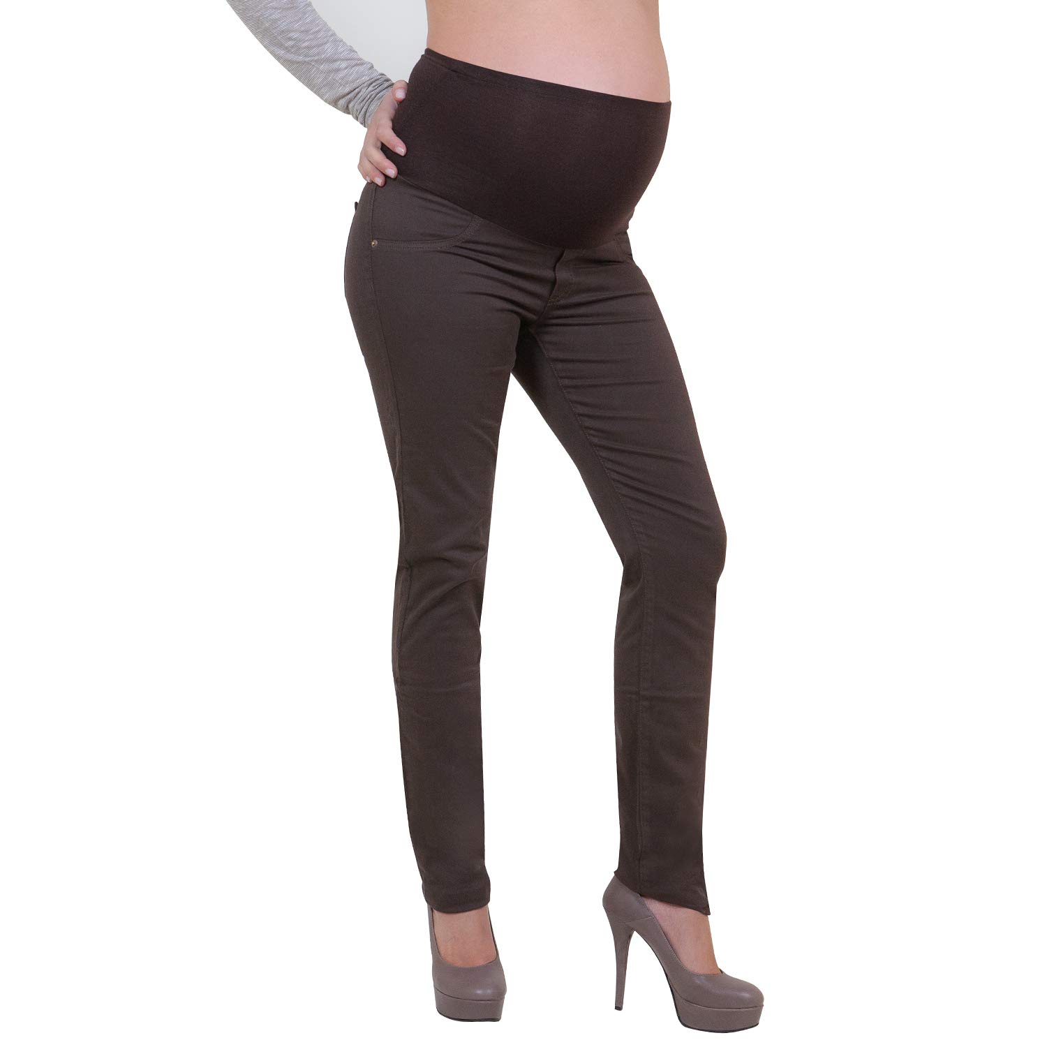 Abbigliamento premaman Pantalone Premaman con Fascia Alta in Vita MAMAJEANS  Siena Slim Fit Made in Italy Sagomato sul Pancione urban-earth.co.uk