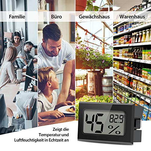 image for Innoo Tech 4-Pack Mini Digital Thermometer Hygrometer with LCD Display