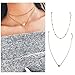 Wowanoo Multilayer Choker Necklace Set Double Layers Heart Chain Necklace for Women