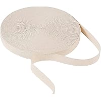 Cotton Twill Tape 3/8 Inch - 54.7 Yards Beige Herringbone Webbing For Crafts