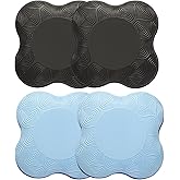 MBHKRRS 2 Pack Yoga Knee Pads Mat Set - Extra Thick Foam Kneeling Pad Cushion for Knees, Elbows, Wrists, Head - Yoga Essentials for Women Men, Non-Slip Pilates, Meditation, Floor Workouts