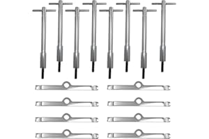 T-Bar Valve Cover Bolts Hold Down Kit Endxedo 16PCS Valve Cover T-Bar Set Car Engine Valve Cover Hold Down Kit Replacement for SB SBC 265 283 302 305 307 327 350 400