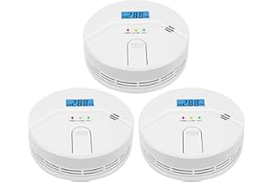 FANSTLOYI 3 Packs, Smoke and CO Alarm,Smoke and Carbon Monoxide Detector,2 in 1,Smoke Detector Carbon Monoxide Detector Combo,85 db Alarm
