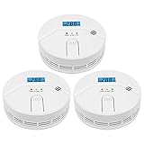 3 Packs, Smoke and CO Alarm,Smoke and Carbon
