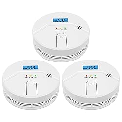 3 Packs, Smoke and CO Alarm,Smoke and Carbon