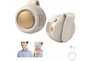 Portable Silent Mini Bladeless Fan Clip On, Rechargeable Waist Neck Clip Fan, Adjustable 3-Speed Small Whirlwind Fans for Out