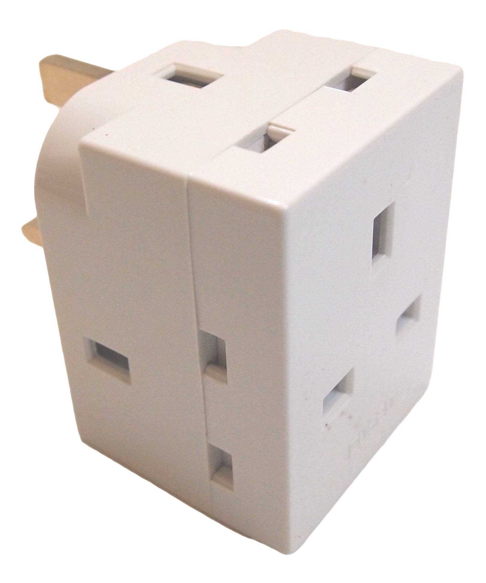 red grey 13 A 3 W Electrical Fitting Fused Adaptor