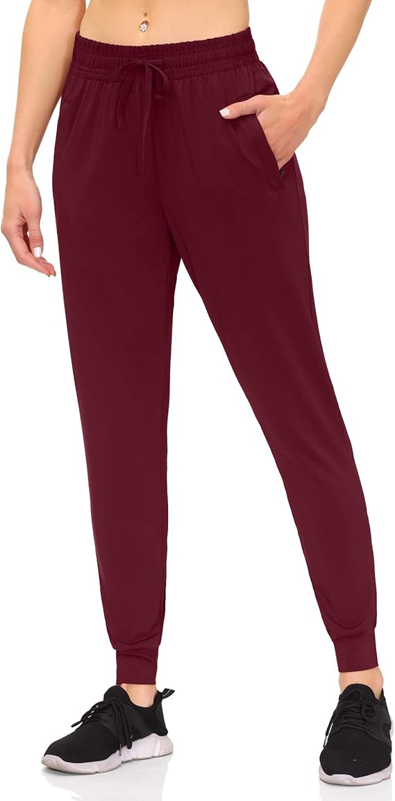 HMIYA Women's Joggers Sweatpants Workout Training Pants Tapered Lounge