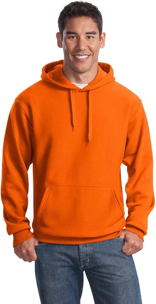 Sport Tek Super Heavyweight Pullover Hoodie (Orange) at Amazon Men’s