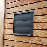 Kair Black 100mm Gravity Wall Vent Grille with Front Cover 155mm view 7
