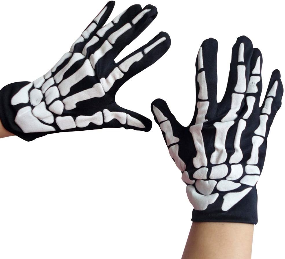 Maycool Halloween Costumes for Women Skeleton Costume Accessories Poncho Gloves Leggings Plus Size 57x57 inch