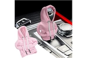 BELOMI Car Gear Shift Cover, Fashionable Hoodie Automotive Gear Shift Knob Protector, Mini Sweater Shirt Gear Shift Knob Cover, Universal Car Decor Accessories (Pink)