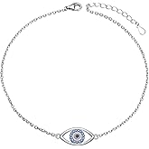 Anklet for Women S925 Sterling Silver Adjustable Foot Evil Eye Starfish Heart Bead Butterfly Celtic Knot Cross Multilayer Layered Ankle Bracelet Jewelry