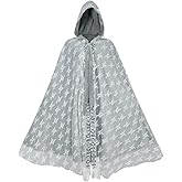 Mingyuezai Renaissance Hooded Cape Gothic Velvet Cloak Medieval Witch Capelet