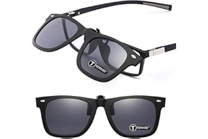 TERAISE Polarized Clip-on Sunglasses with Flip Up Function Suitable Driving Sports…