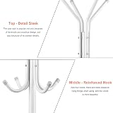 Youyijia Coat Stand 12 Hooks 3 Tier Freestanding Metal Hanger White view 5