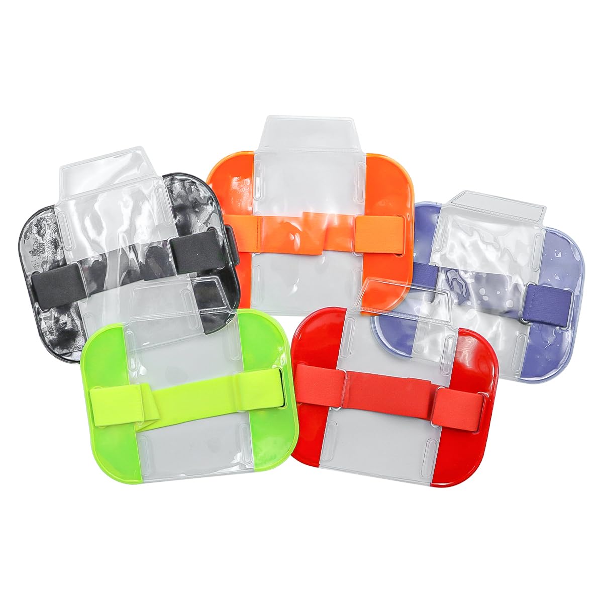 POFET 5 Pcs Arm Badge Holders License Badge Holder with Adjustable Straps for Factory Warehouse Emergency Worker Security Staff