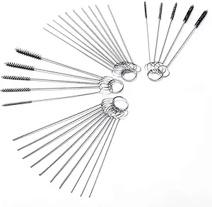 Carb Carburetor Cleaner Cleaning Brushes Kit, Small Wire Brush - 20 Needles + 10 Brushes