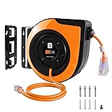 EP Retractable Extension Cord Reel,65 Feet 12