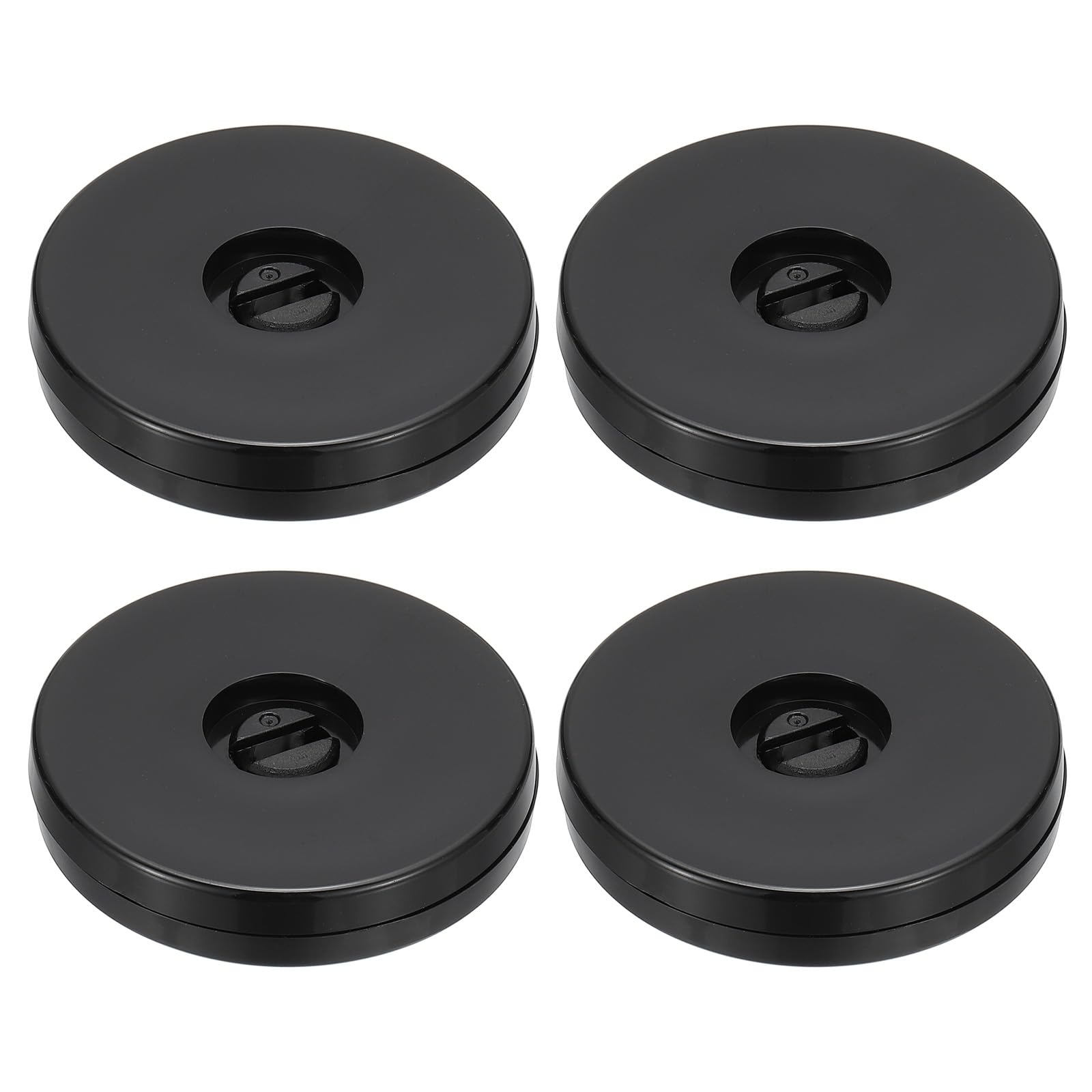 PATIKIL 2.5 Inch Heavy Rotating Swivel Stand, 4Pcs 360˚ Rotation Lazy Susan Turntable with Steel Ball Bearings for Model Base Rotating Plants TV Computers Monitors, Black
