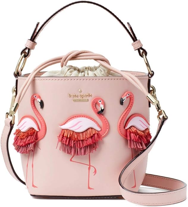 Kate Spade Flamingo Bucket Crossbody Bag Handbags