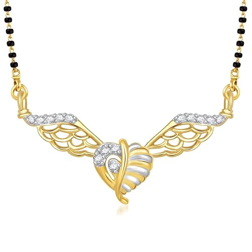 Cubic Zirconia Mangalsutra for Women (Golden) (vkmp1304g)