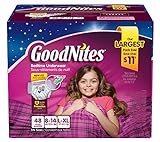 Goodnites Bedtime Pants for Girls, Large/Extra Large, 48 Count