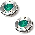PLUSKER 2PCS Golf Replacement Putter Weights with Green Four-Leaf Clover Pattern (5g/10g/15g/20g/25g/30g/35g/40g) Available for Select Newport Studio Design California GoLo Futura X Series Clubs Head