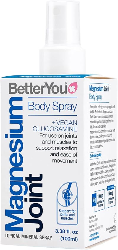BetterYou Magnesium Joint Body Spray 100ml with Glucosamine & Menthol