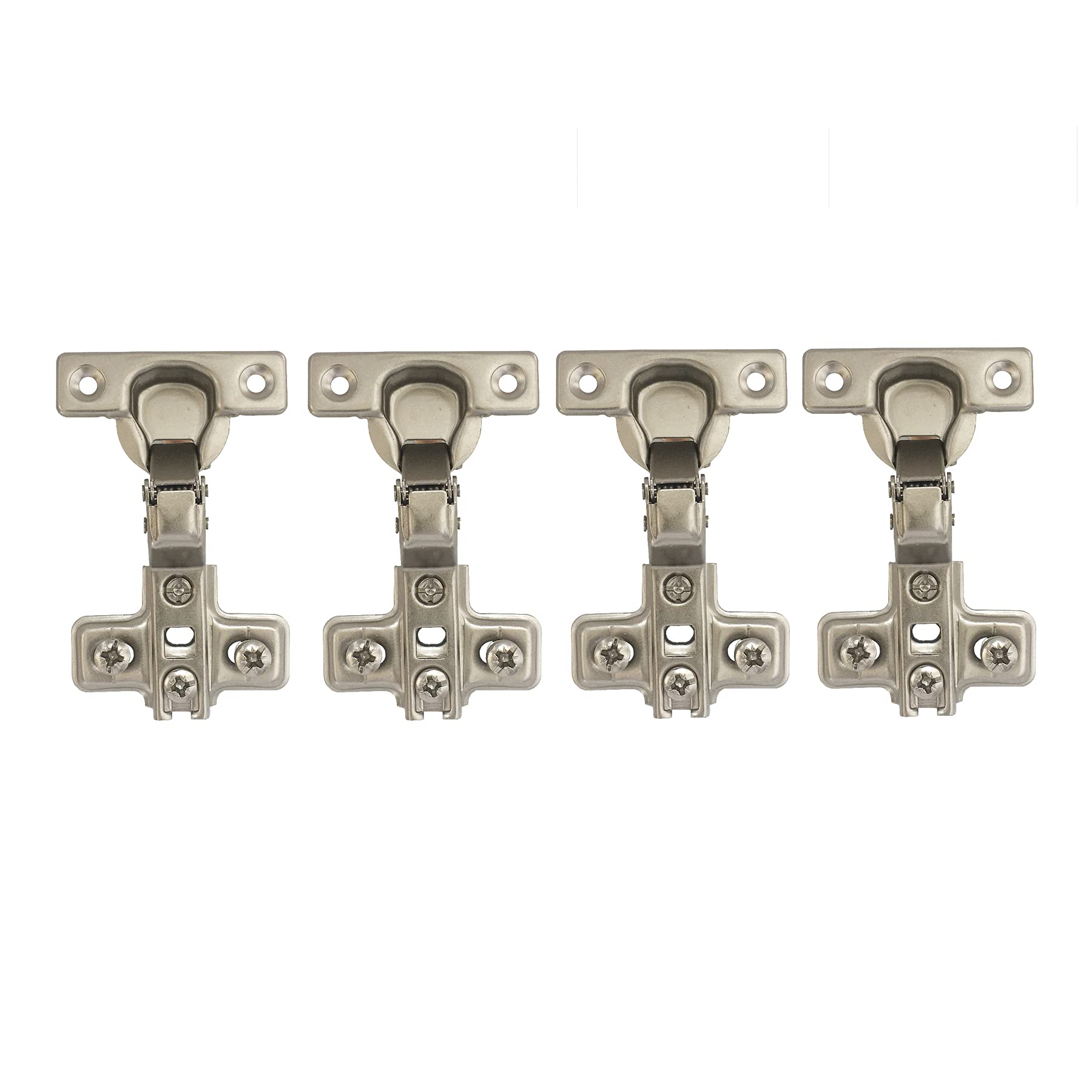 LIKERAINY 95 Degree Inset Hinges 26mm Without Damper Slide on Assembly Kitchen Cabinet Cupboard Wardrobe Door Hinge Pack of 4