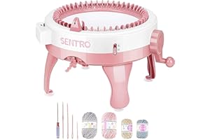 ECTY Yohencin Knitting Machine 48 Needles, Spinning Knitting Loom Circular Weaving Loom Knitting Board Rotating Double Knitting Loom Machine, DIY Portable Scarf Hat Socks Gloves Toys for Adults and Kids