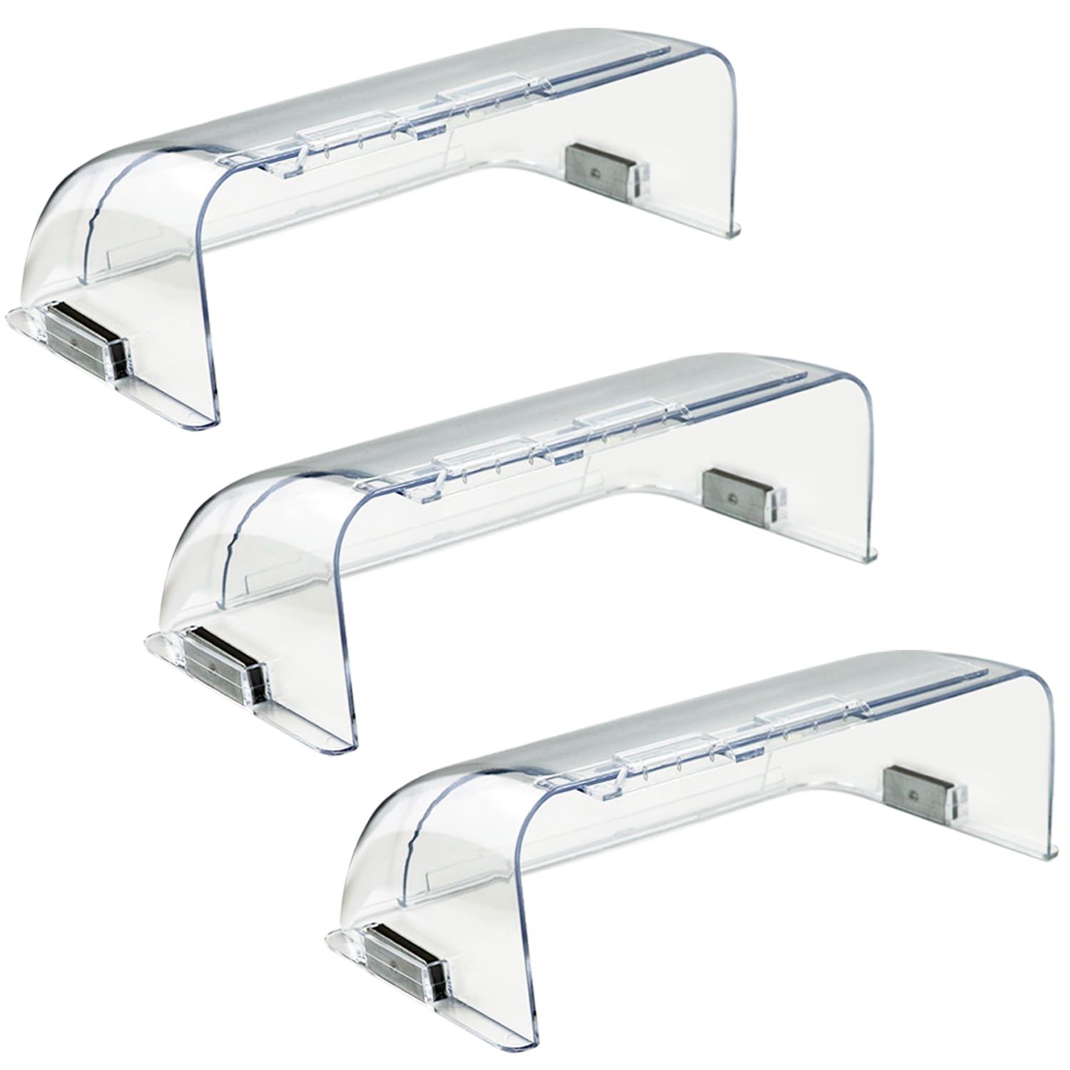 Photo 1 of Binazon Heating & Air Vent Deflector for Vents, Sidewall, Ceiling, Floor Registers - Adjust Between 9"-14", Magnetic Vent Covers for Air Conditioning, Heat, AC, Floor, Under Furniture (3 Pack Clear)