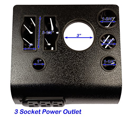 LCL Beauty Extra Large Tabletop Black Steel Appliance & Instrument Holder/w Power Outlet