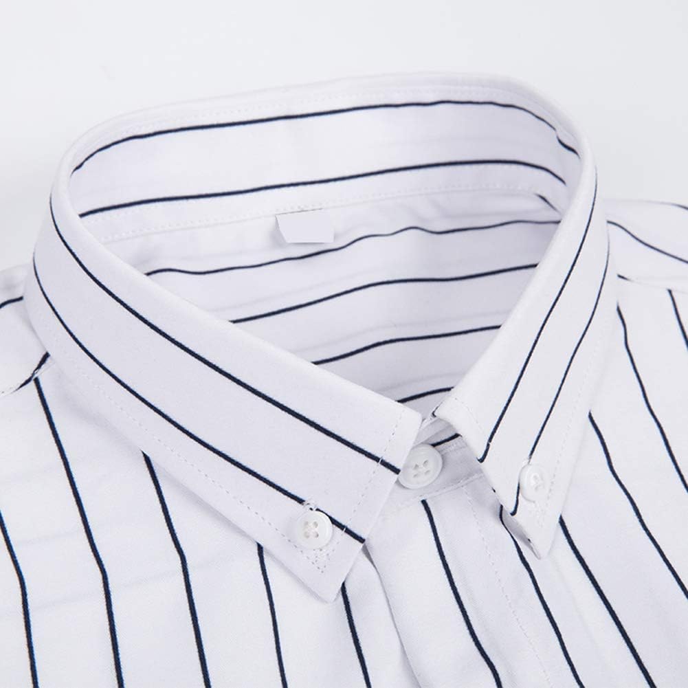 Amazon Heiki ビジネスシャツ メンズ ストライプ 長袖 細身シャツ 秋 ボタンダウン レギュラーフィット ワイドカラー Yシャツ オールシーズン シャツ 通販