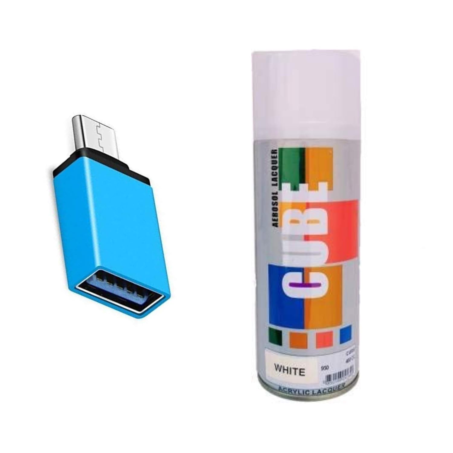 Cube multipurpose aerosol spray paint (Glossy White) 400ml for car,bike