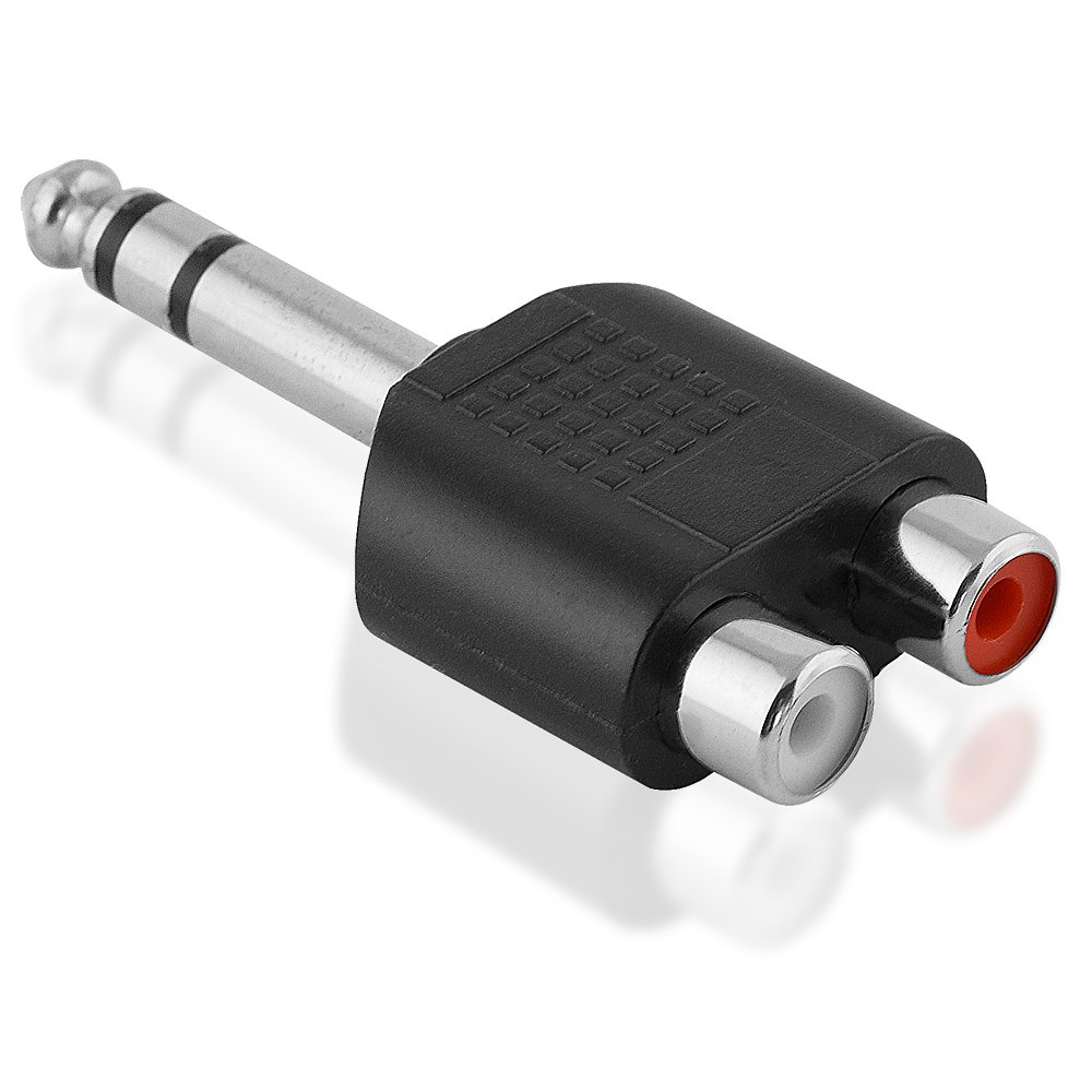 "BestPlug" adaptateur Y audio RCA AUX IN OUT / 2 x RCA femelle femelle femelle vers 1 x Jack