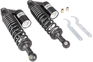 Mallofusa Pair Motorcycle 320mm Rear Air Shock Absorbers Compatible for 150cc~750cc Karting Scooter ATV Yamaha Suzuki Honda Kawasaki Black