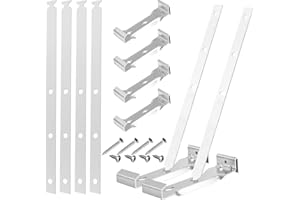 10 Pack 5" Aluminum Roof Gutter Hangers 5" Gutter Clips with Straps for Eavesless Fixing Aluminum and Steel Gutters with Rust