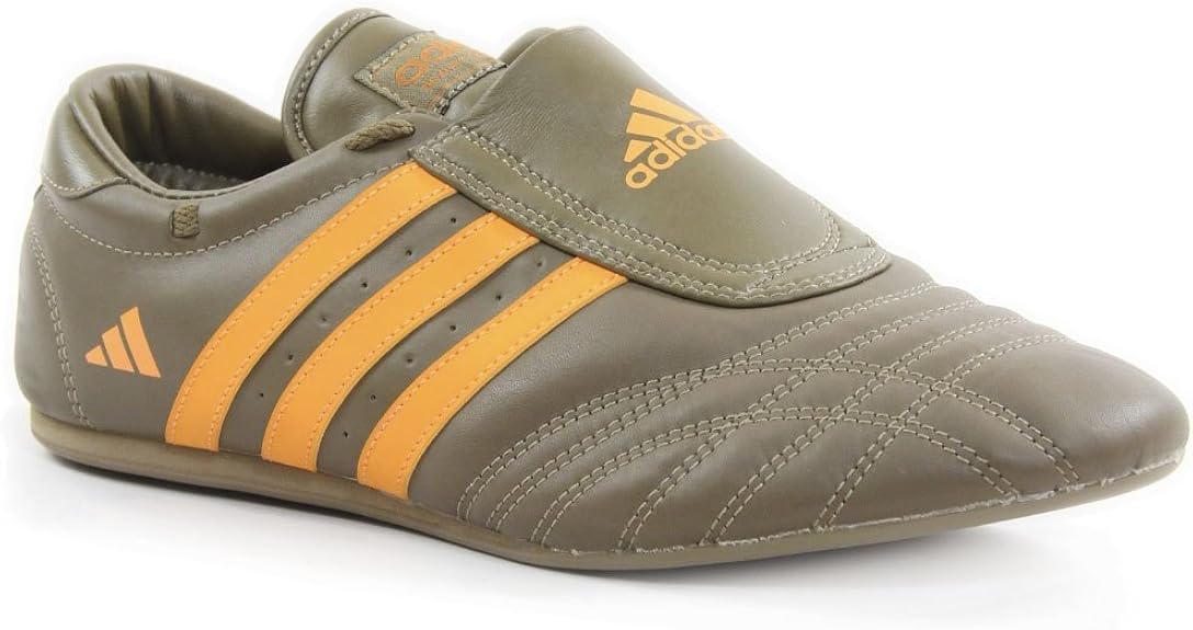 adidas Taekwondo Leather Sneakers TKD-SM-II Khaki/Orange ...