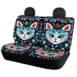 Semiouray Colorful Cat Print Car Seat Covers
