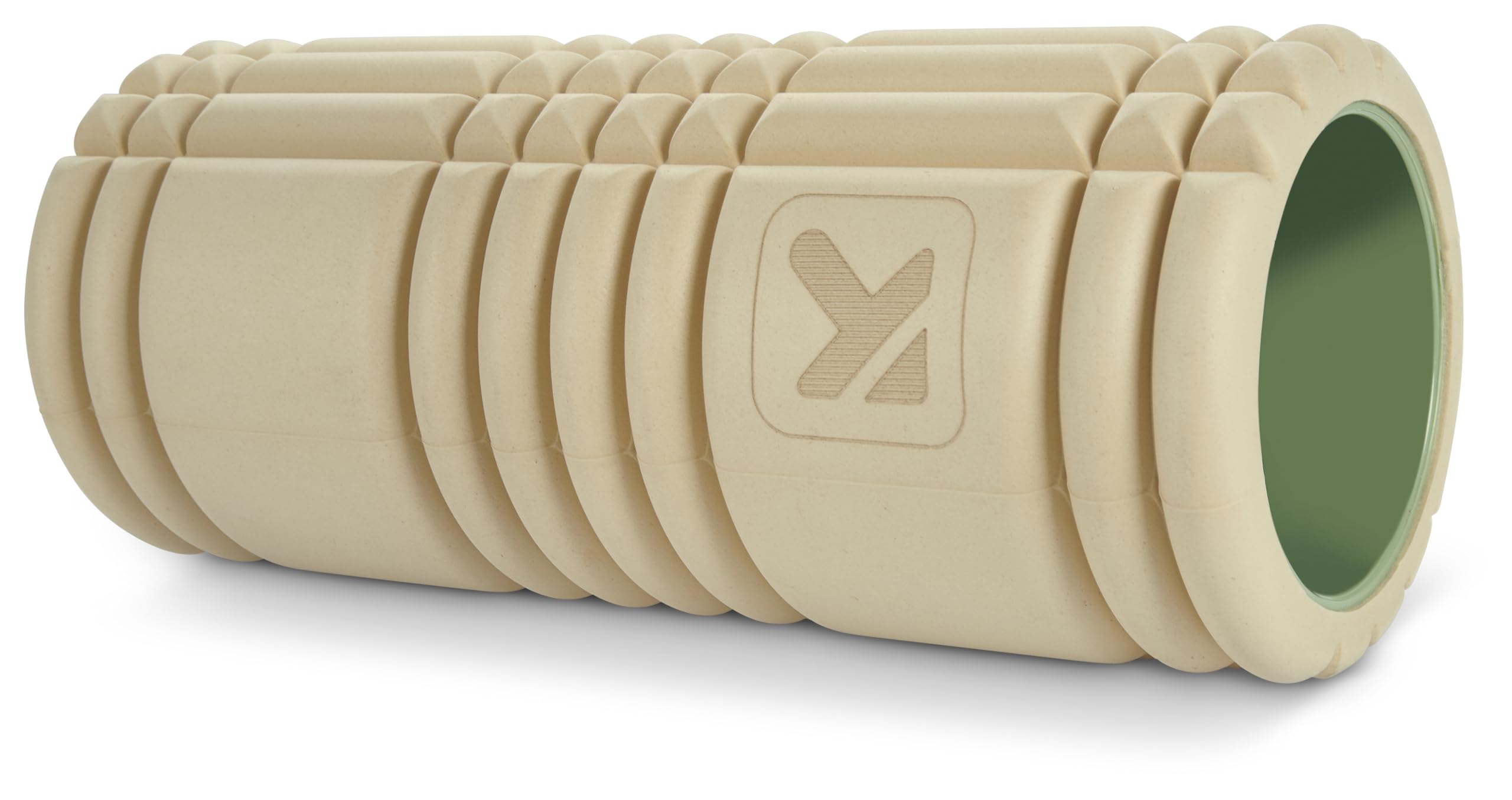 TriggerPoint ECO Grid Hollow Core Foam Roller - for Muscle Recovery and Mobility,Made with 100% Recycled Plastic Core,Sweat Resistant, Easy to Clean,33cm x 13cm,Beige